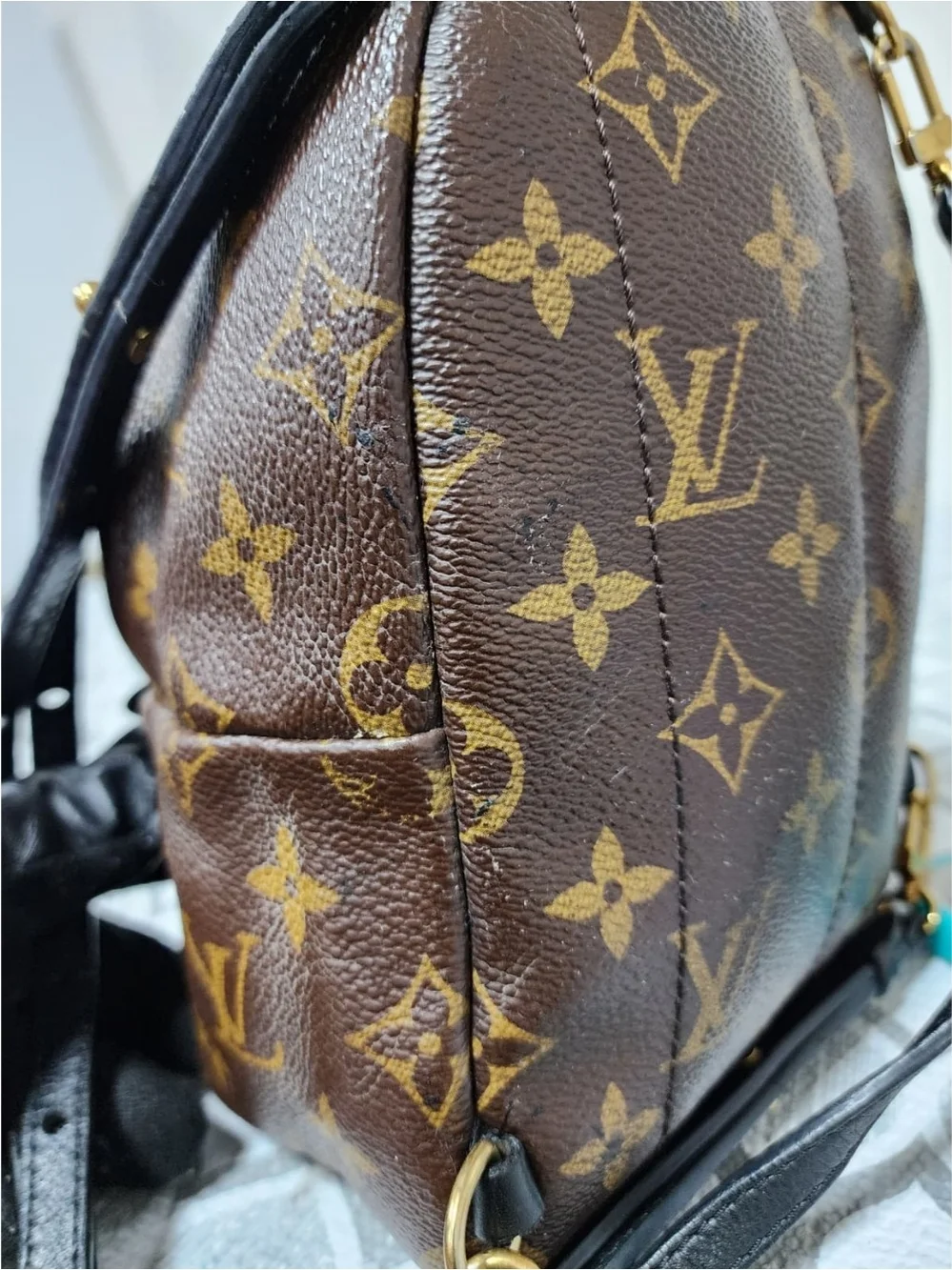 LOUIS VUITTON Monogram Palm Springs Mini Backpack Brown